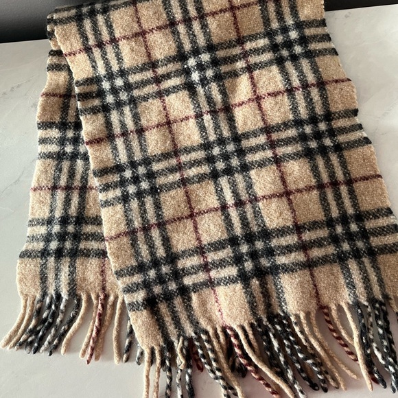Vintage Burberry merino angora cashmere Nova check scarf - Picture 5 of 5